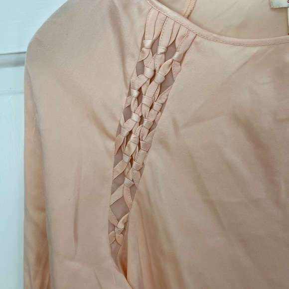 Sundance peach silk tunic with braid detail - Picture 3 of 4